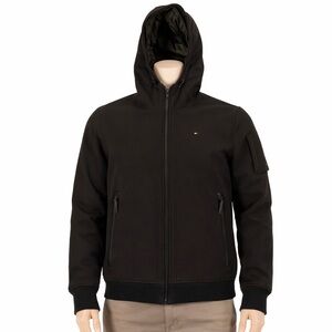 Tommy Hilfiger Men Hooded Jacket Size M Water Wind Resistant Full Zip